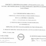 Diploma di Specializzazione in Psicoterapia